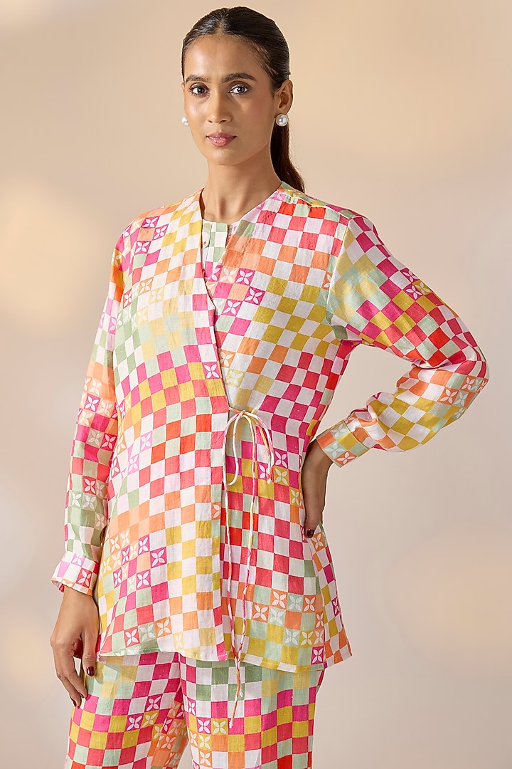 Multi-Colored Pure Hemp Floral Co-Ord Set by Ewoke at Pernia's Pop Up Shop