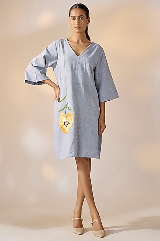 Shop Blue Embroidered Shift Dress for Women Online from India's Luxury  Designers 2026