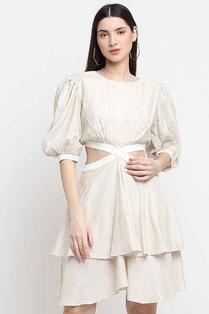 White Tencel Tiered Summer Dress by Ewoke at Pernia's Pop Up Shop