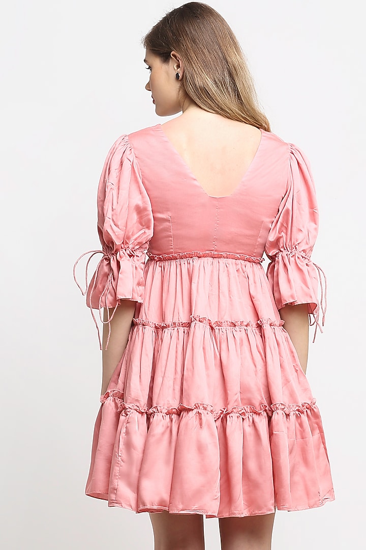 Blush Pink Tencel Tiered Summer Dress by Ewoke at Pernia's Pop Up Shop