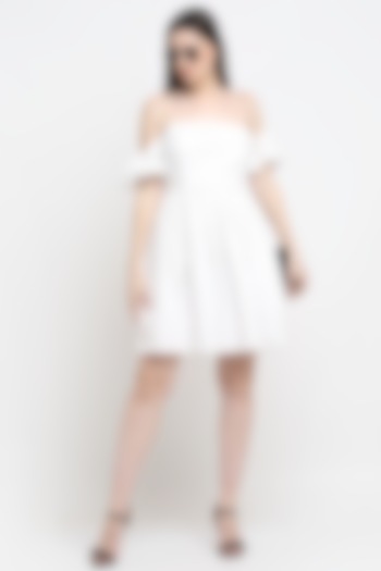 White Hemp Off-Shoulder Summer Dress by Ewoke at Pernia's Pop Up Shop