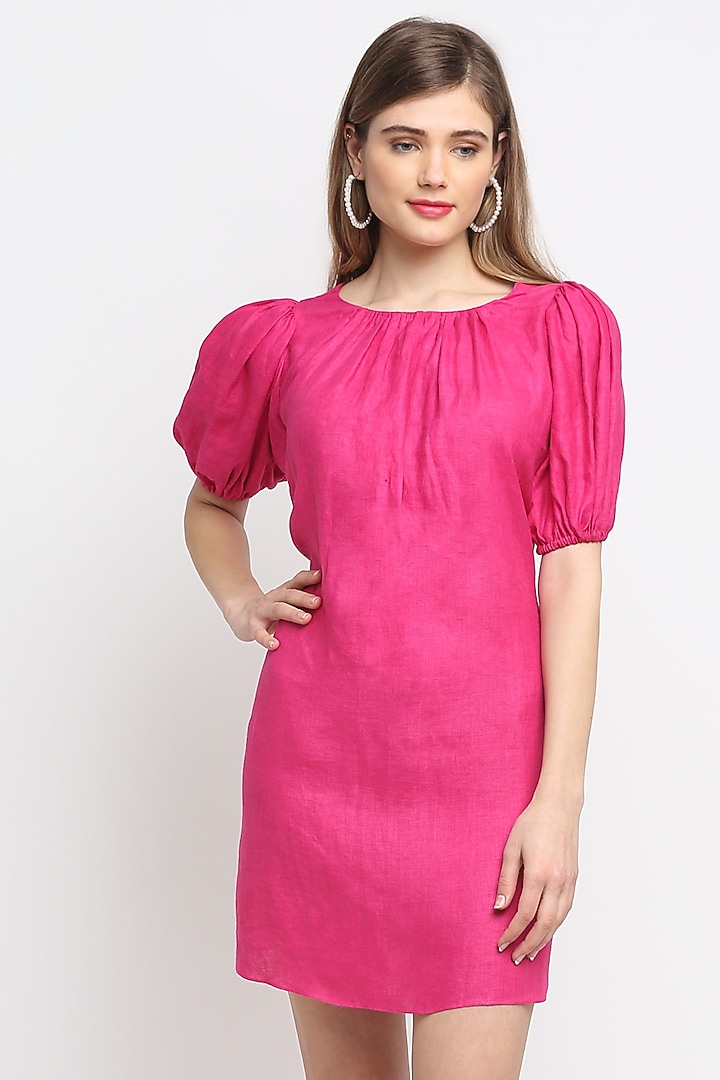 Fuchsia Hemp Summer Dress by Ewoke at Pernia's Pop Up Shop