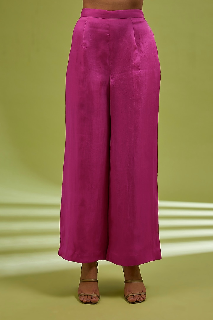 Pink Organza Embroidered Co-Ord Set by Ewoke at Pernia's Pop Up Shop