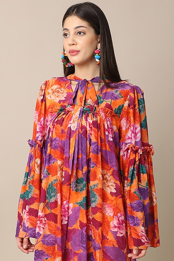 Multi-Colored Floral Printed Summer Dress by Ewoke at Pernia's Pop Up Shop