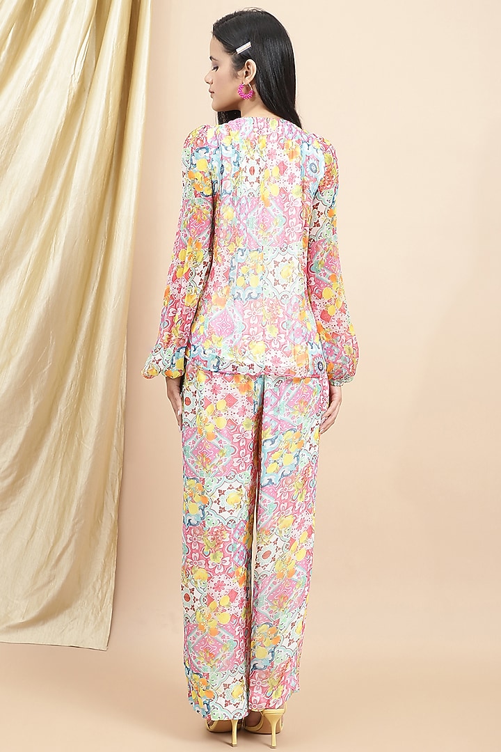 Multi-Colored Chiffon Co-Ord Set by Ewoke at Pernia's Pop Up Shop