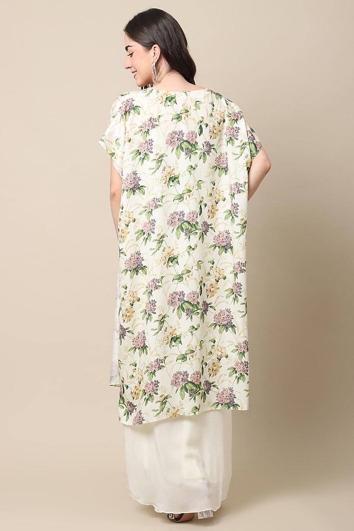 White Tencel Dhoti Skirt Set by Ewoke at Pernia's Pop Up Shop