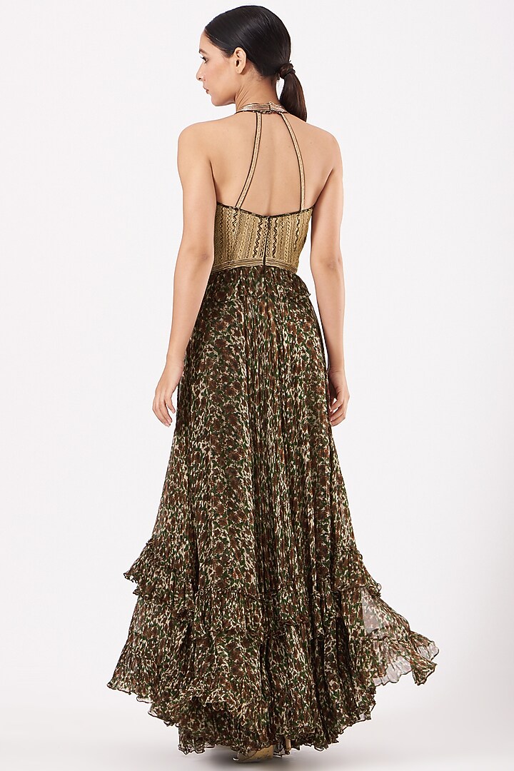 Copper Embroidered Jacket Set by Expressionist By Jaspreet at Pernia's Pop Up Shop