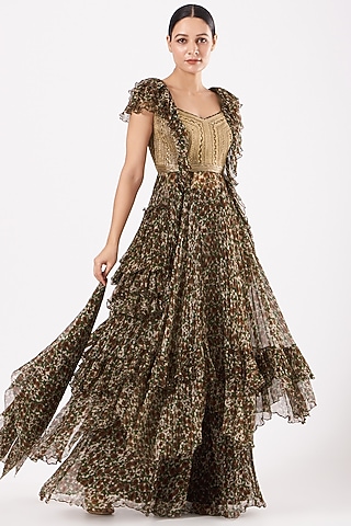 Copper Embellished Tunic Set by Expressionist By Jaspreet