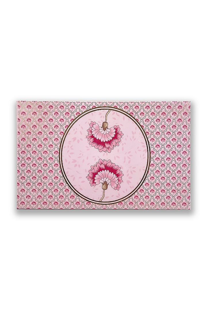 Pink Wooden Floral Motif Placemat by Expression Gifting