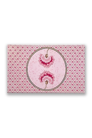 Pink Wooden Floral Motif Placemat by Expression Gifting