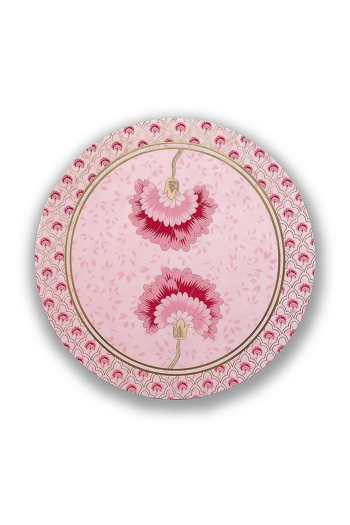 Pink Wooden Floral Motif Placemat by Expression Gifting