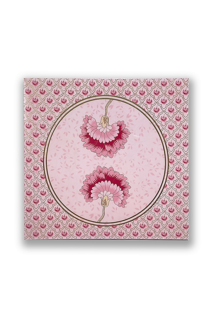 Pink Wooden Floral Motif Placemat by Expression Gifting at Pernia's Pop Up Shop