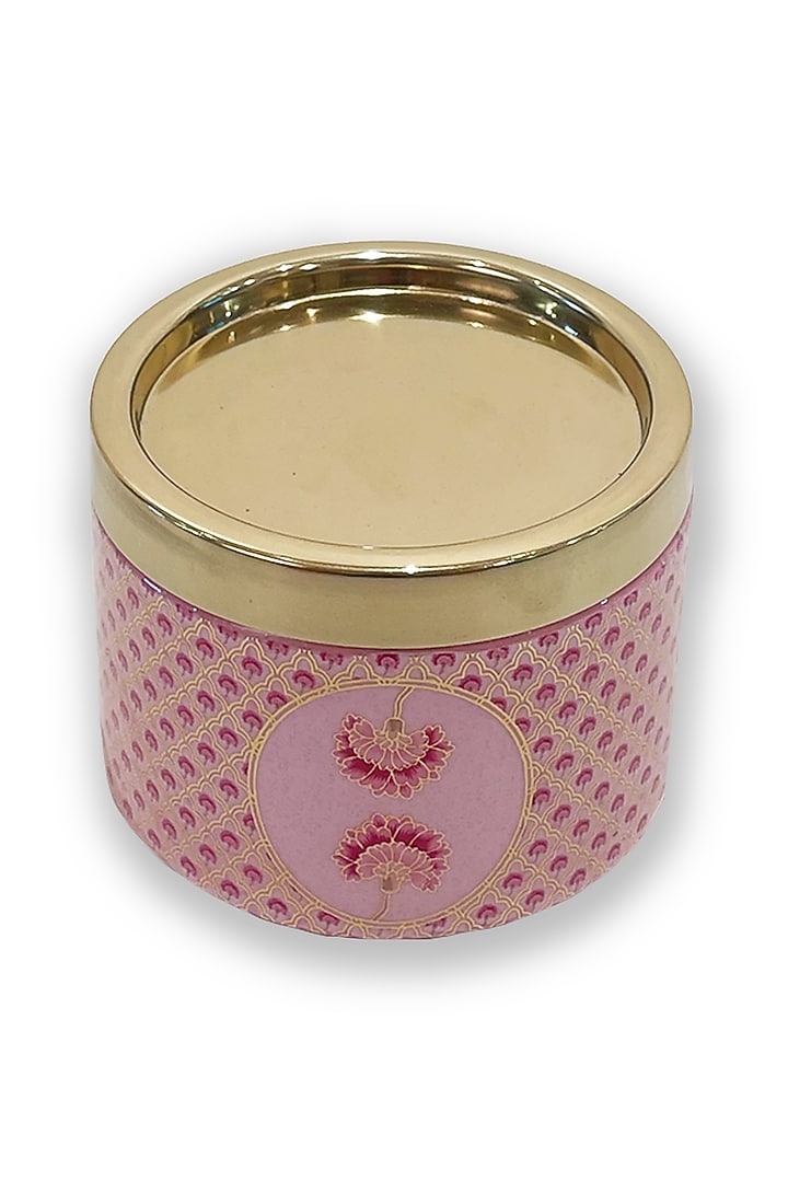 Pink Floral Motif Container by Expression Gifting at Pernia's Pop Up Shop
