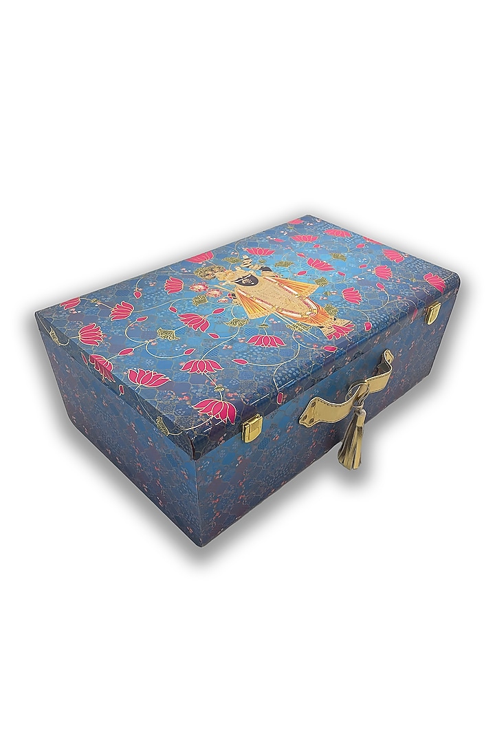 Blue Traditinal Motif Trunk by Expression Gifting at Pernia's Pop Up Shop
