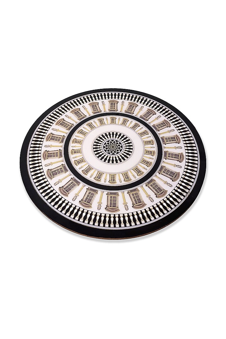 Black Wooden Round Placemat by Expression Gifting at Pernia's Pop Up Shop