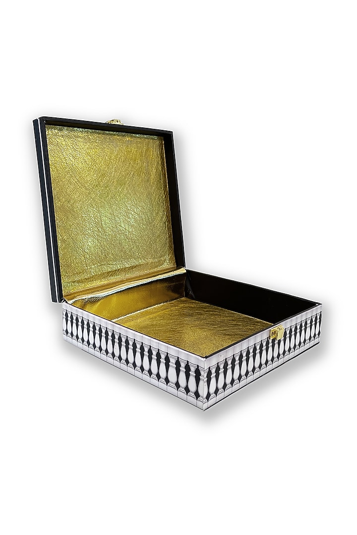 Black Wooden Square Jewellery Box by Expression Gifting at Pernia's Pop Up Shop