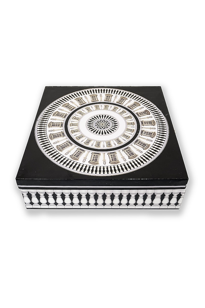 Black Wooden Square Jewellery Box by Expression Gifting at Pernia's Pop Up Shop