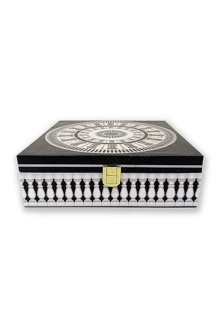 Black Wooden Square Jewellery Box by Expression Gifting at Pernia's Pop Up Shop