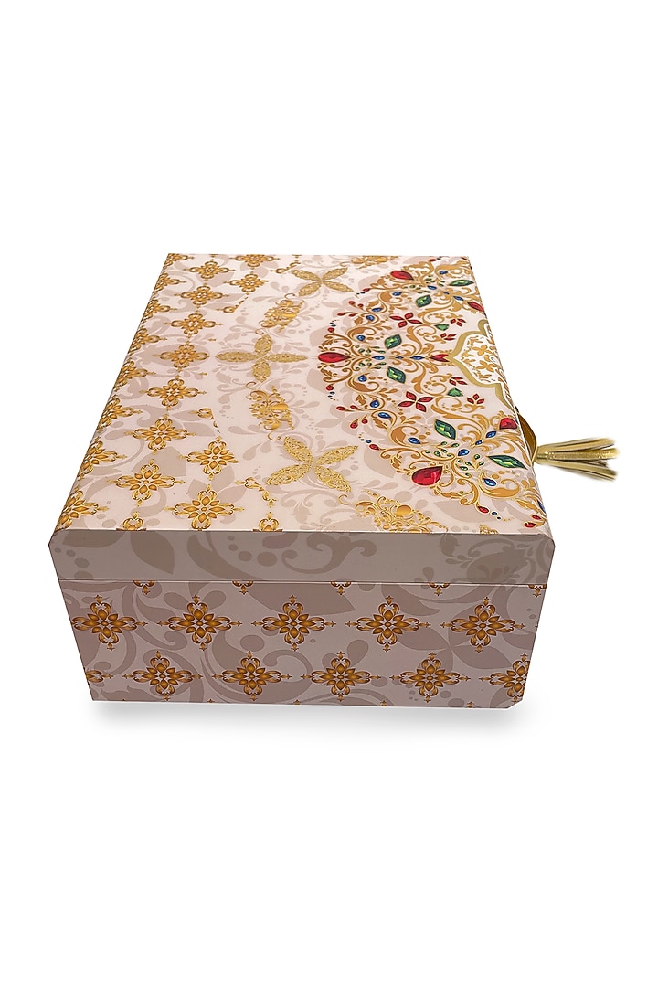 White & Gold Wooden Trunk by Expression Gifting at Pernia's Pop Up Shop
