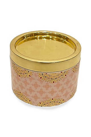 White & Gold Tin Container by Expression Gifting
