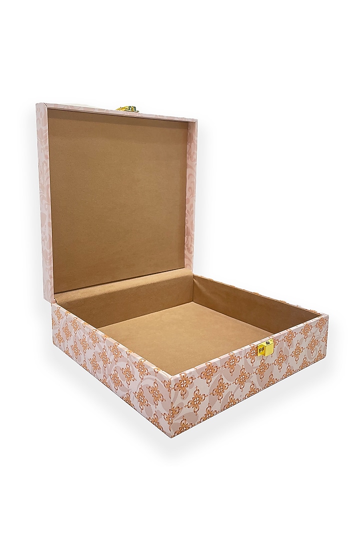 White & Gold Wooden Square Jewellery Box by Expression Gifting at Pernia's Pop Up Shop