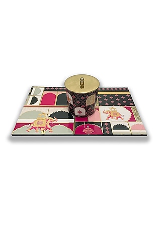 Green Wooden Rectangular Placemat by Expression Gifting
