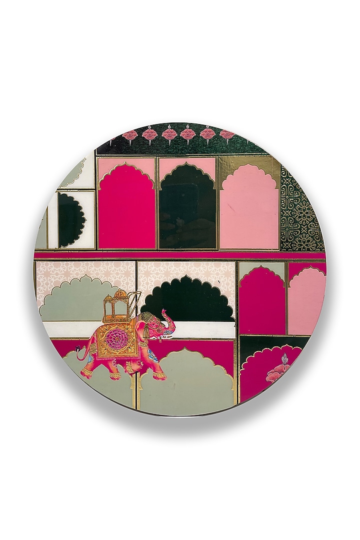 Green Wooden Round Placemat by Expression Gifting at Pernia's Pop Up Shop