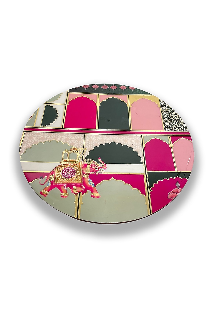 Green Wooden Round Placemat by Expression Gifting at Pernia's Pop Up Shop