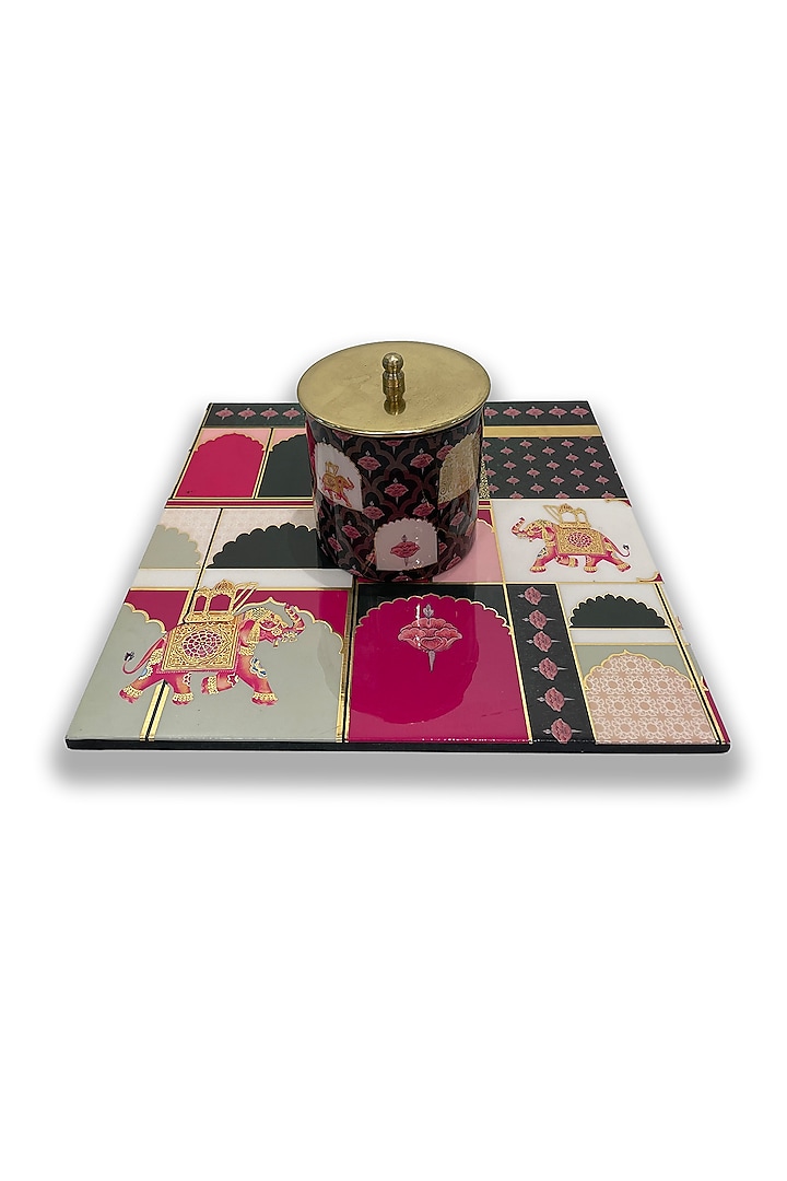 Green Wooden Square Placemat by Expression Gifting