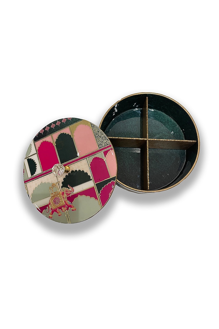 Green Wooden Round Box by Expression Gifting at Pernia's Pop Up Shop
