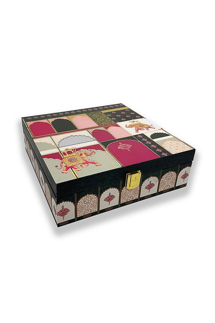 Green Wooden Square Jewellery Box by Expression Gifting at Pernia's Pop Up Shop