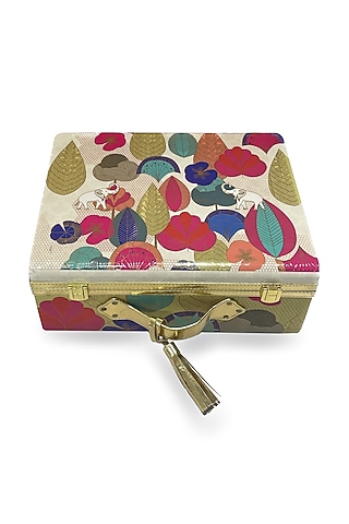 Multi-Colored Wooden Printed Trunk by Expression Gifting