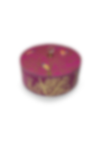 Magenta Pink Wooden Printed Round Box by Expression Gifting at Pernia's Pop Up Shop