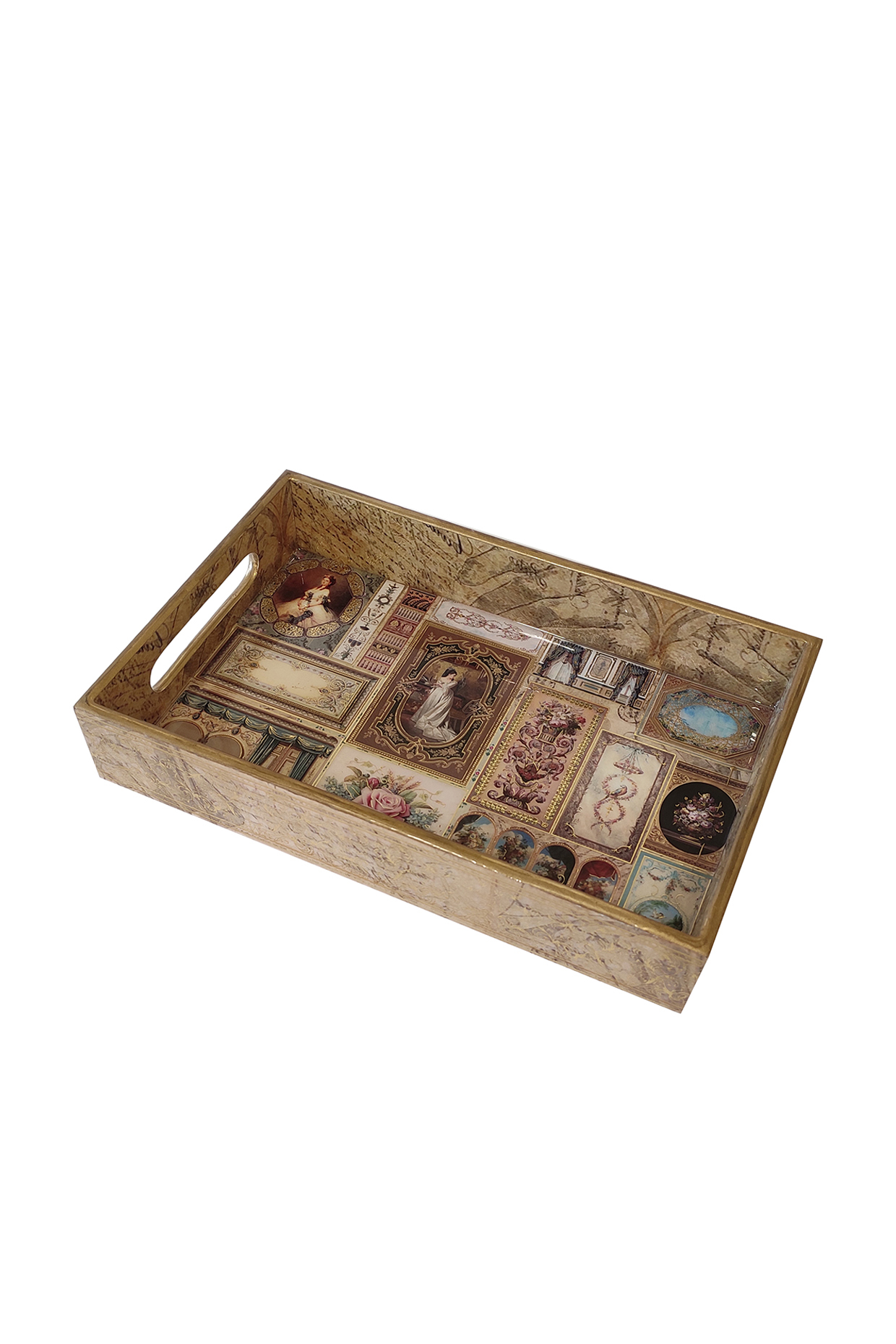 Brown MDF Rectangular Tray Set by Expression Gifting at Pernia's Pop Up Shop