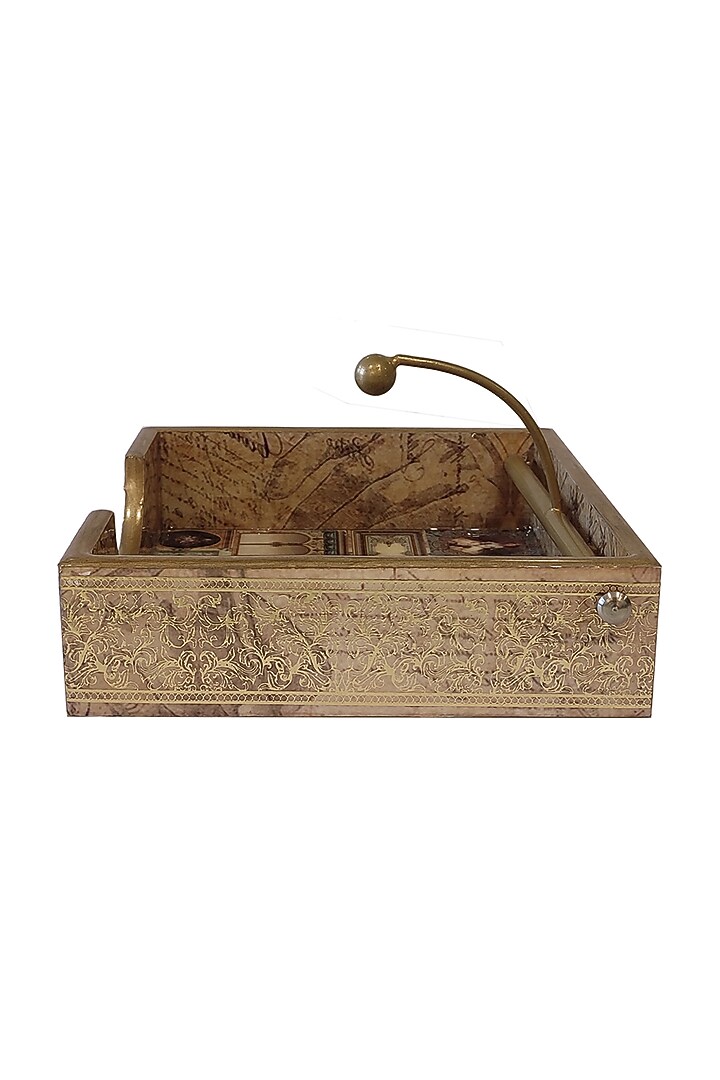 Brown MDF Weight Tissue Holder by Expression Gifting at Pernia's Pop Up Shop