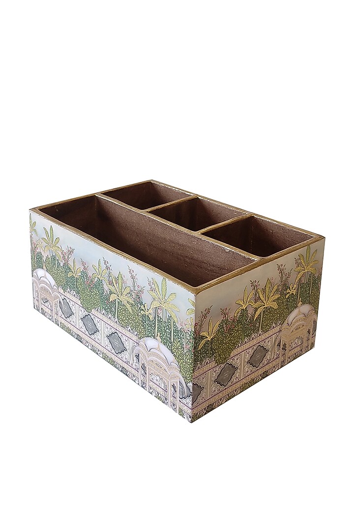 White & Green MDF Cutlery Holder by Expression Gifting at Pernia's Pop Up Shop