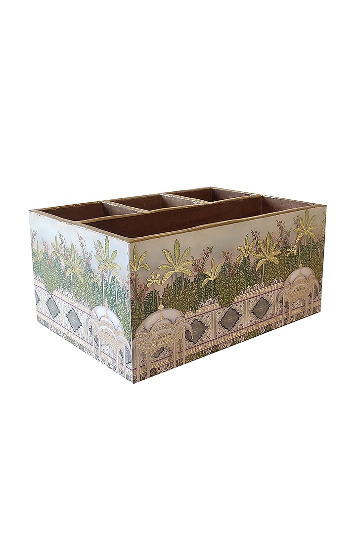 White & Green MDF Cutlery Holder by Expression Gifting at Pernia's Pop Up Shop