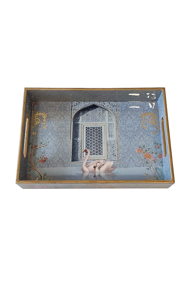 Sky Blue MDF Rectangular Tray Set by Expression Gifting at Pernia's Pop Up Shop