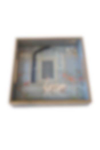 Sky Blue MDF Square Tray Set by Expression Gifting at Pernia's Pop Up Shop