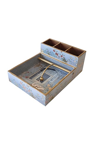 Sky Blue MDF Weight Napkin With Cutlery Holder by Expression Gifting