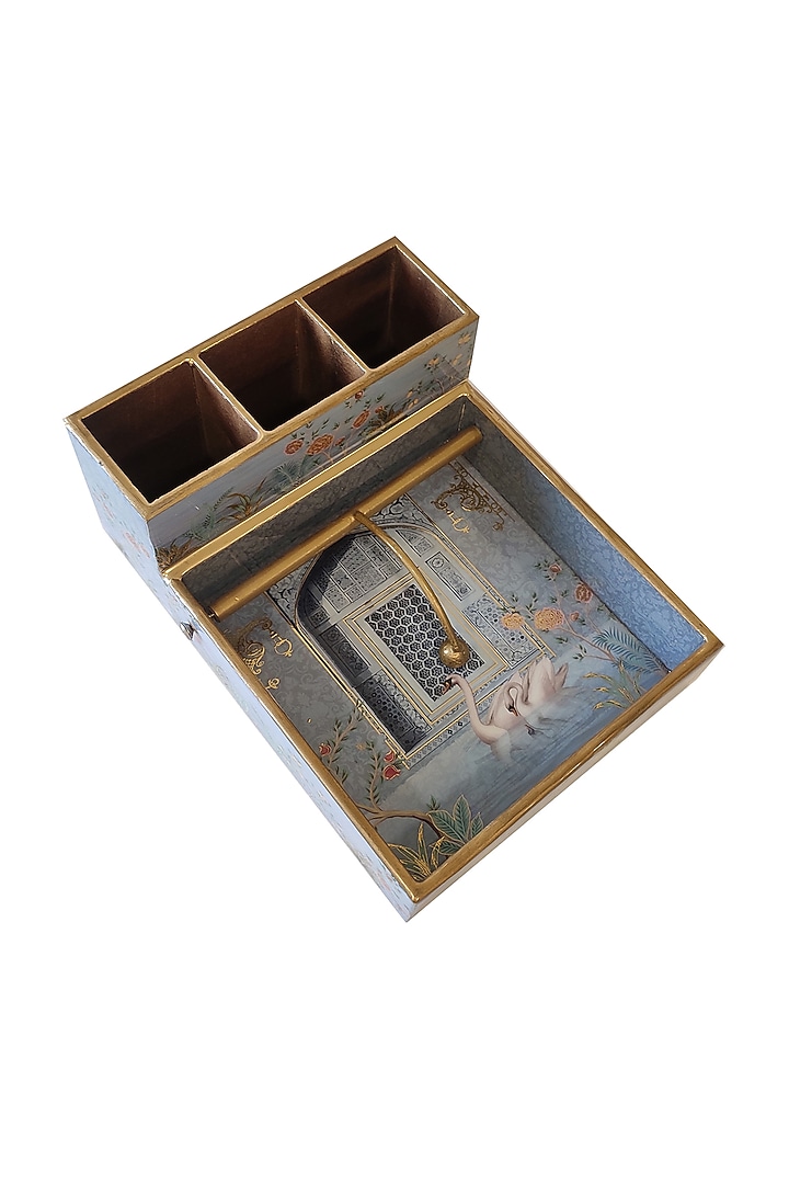 Sky Blue MDF Weight Napkin With Cutlery Holder by Expression Gifting at Pernia's Pop Up Shop