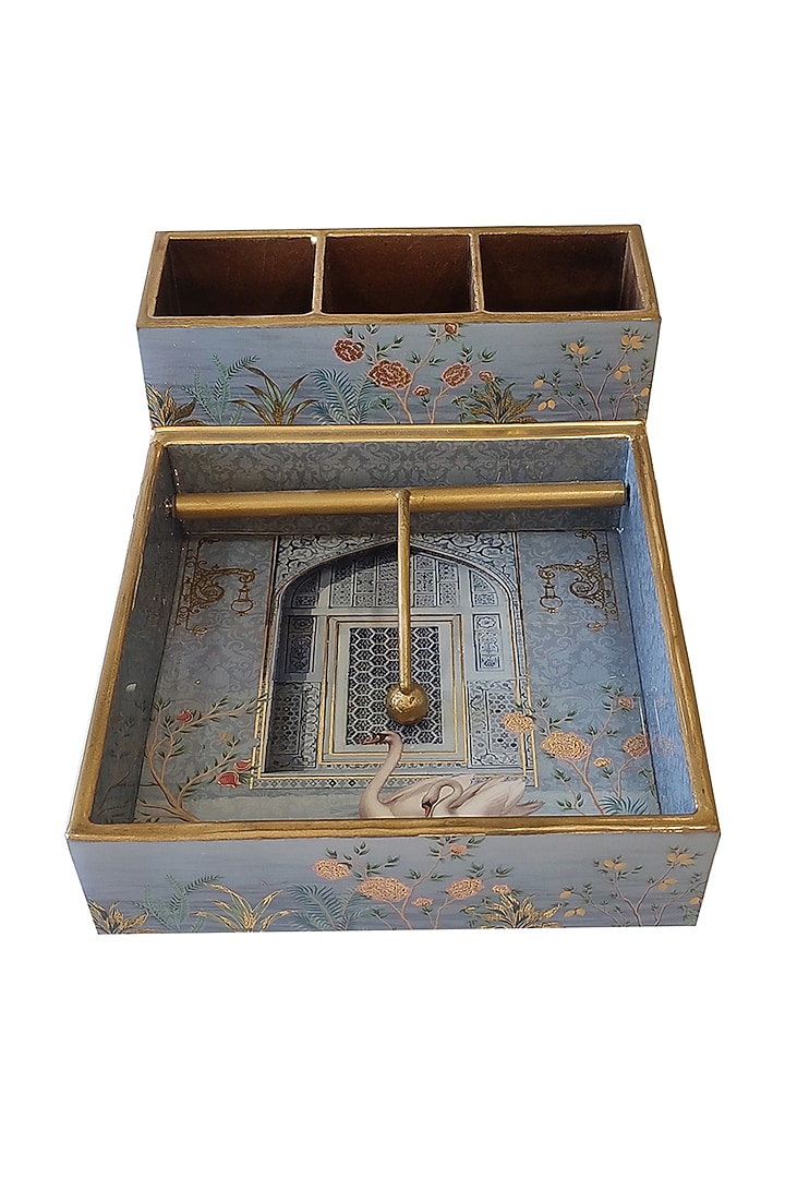 Sky Blue MDF Weight Napkin With Cutlery Holder by Expression Gifting at Pernia's Pop Up Shop