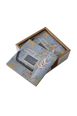 Sky Blue MDF Coaster Set by Expression Gifting