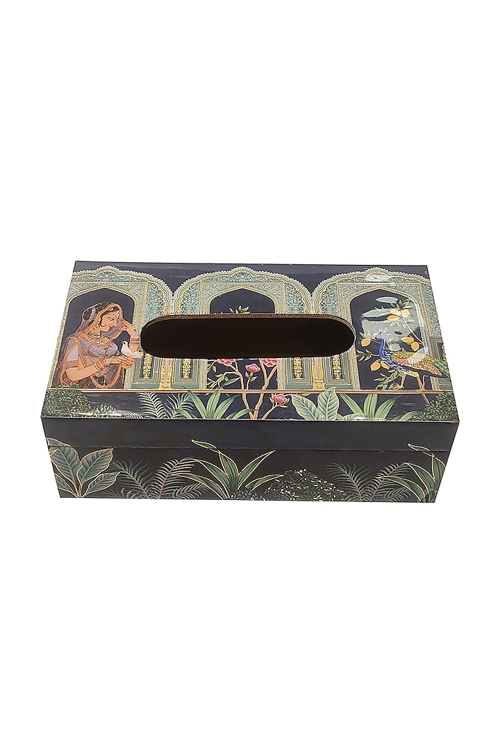 Deep Blue MDF Tissue Box by Expression Gifting at Pernia's Pop Up Shop