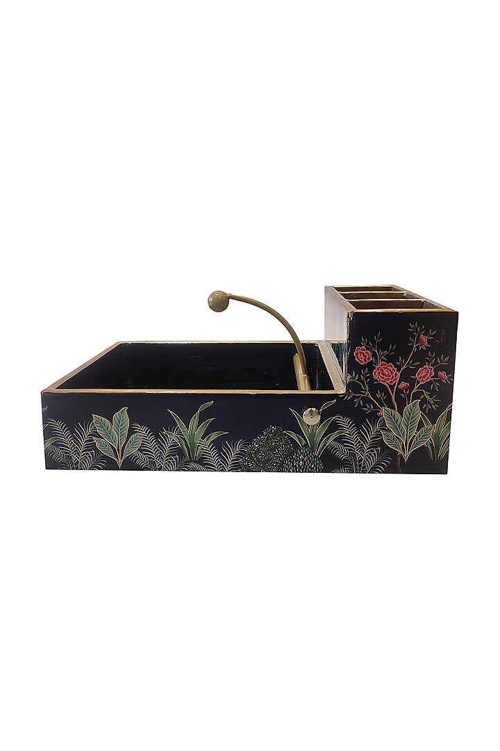 Deep Blue MDF Weight Napkin With Cutlery Holder by Expression Gifting at Pernia's Pop Up Shop