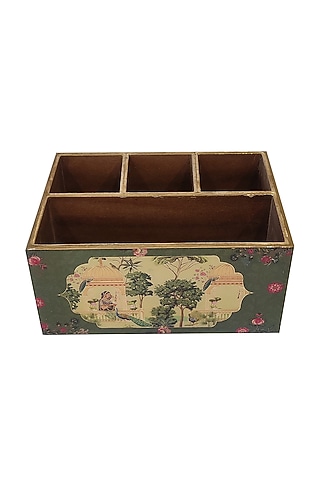 Deep Jade Green MDF Cutlery Holder by Expression Gifting
