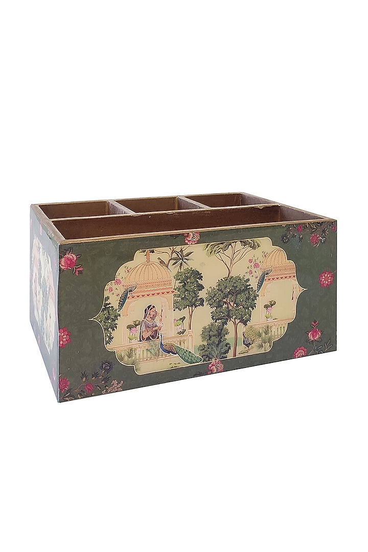 Deep Jade Green MDF Cutlery Holder by Expression Gifting at Pernia's Pop Up Shop