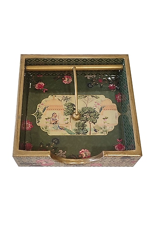 Deep Jade Green MDF Weight Tissue Holder by Expression Gifting