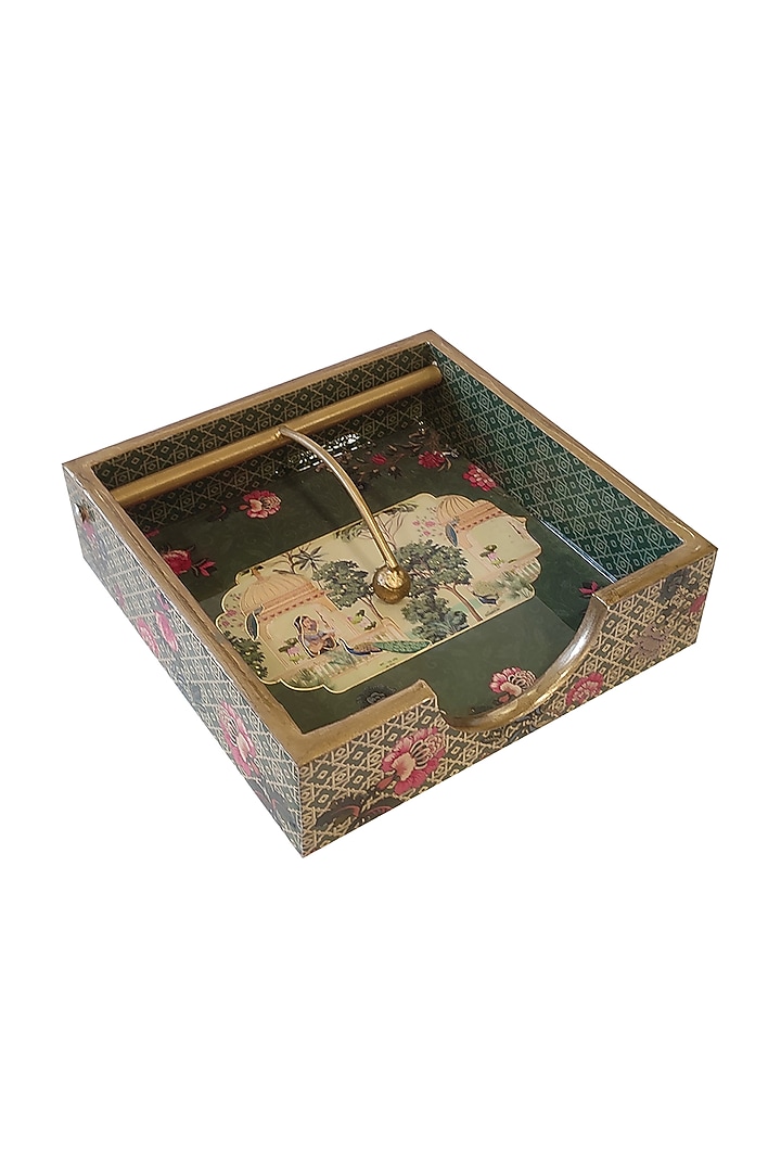 Deep Jade Green MDF Weight Tissue Holder by Expression Gifting at Pernia's Pop Up Shop