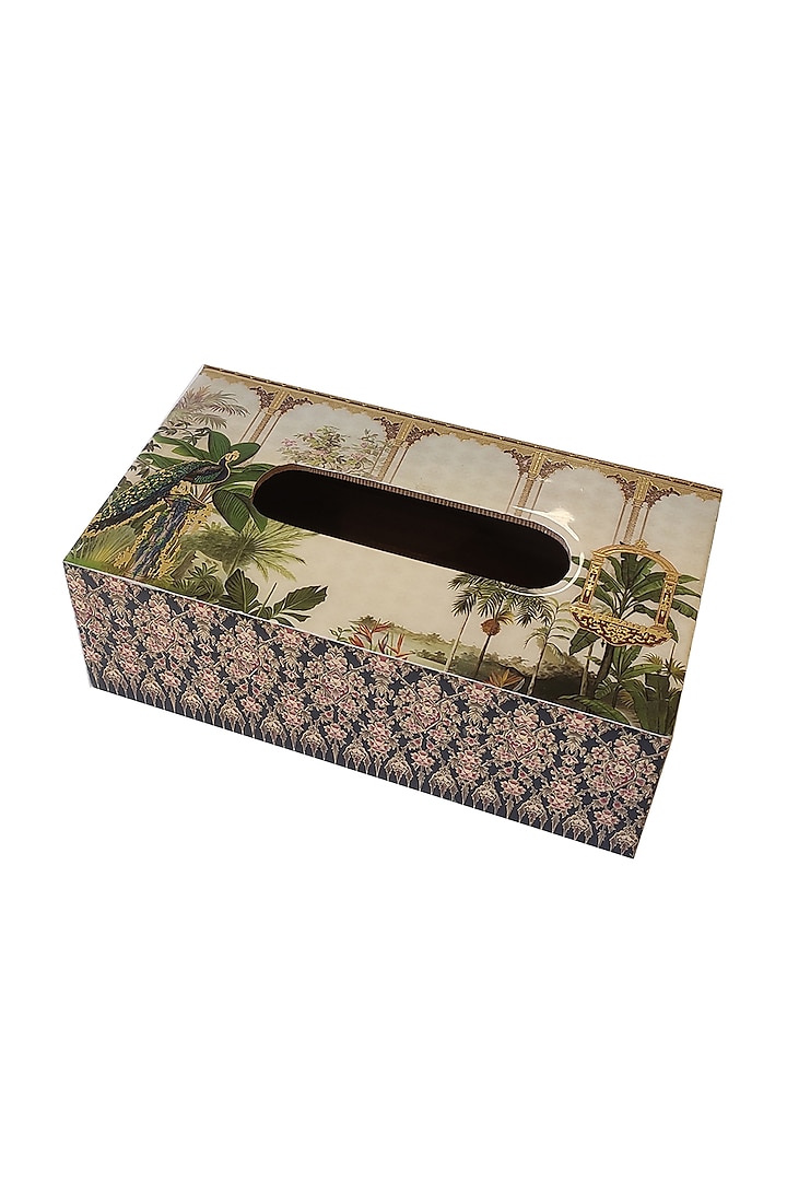 White & Gold MDF Tissue Box by Expression Gifting